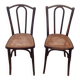 2 vintage caned bistro chairs