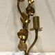Paire d’appliques fleurs et feuilles laiton