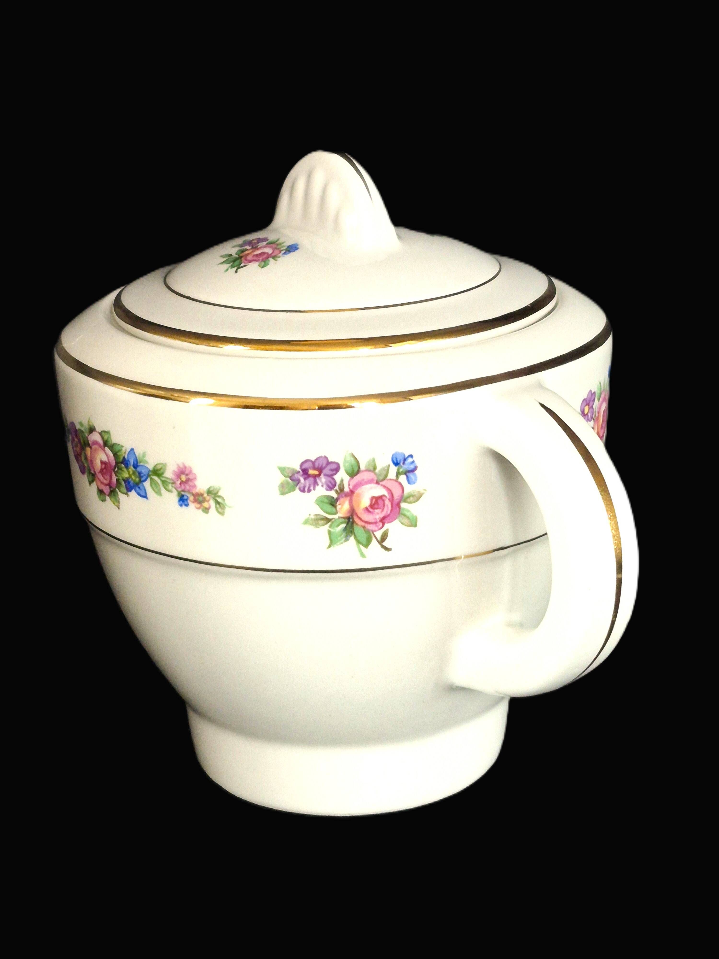 Antique sugar bowl Moulin des Loups Orchies "Angola" A748