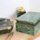 Cigar and tobacco box in alabaster and brass 1970