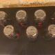 7 vintage glasses decor card game