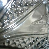 Oval compartmentalized plate in transparent glass