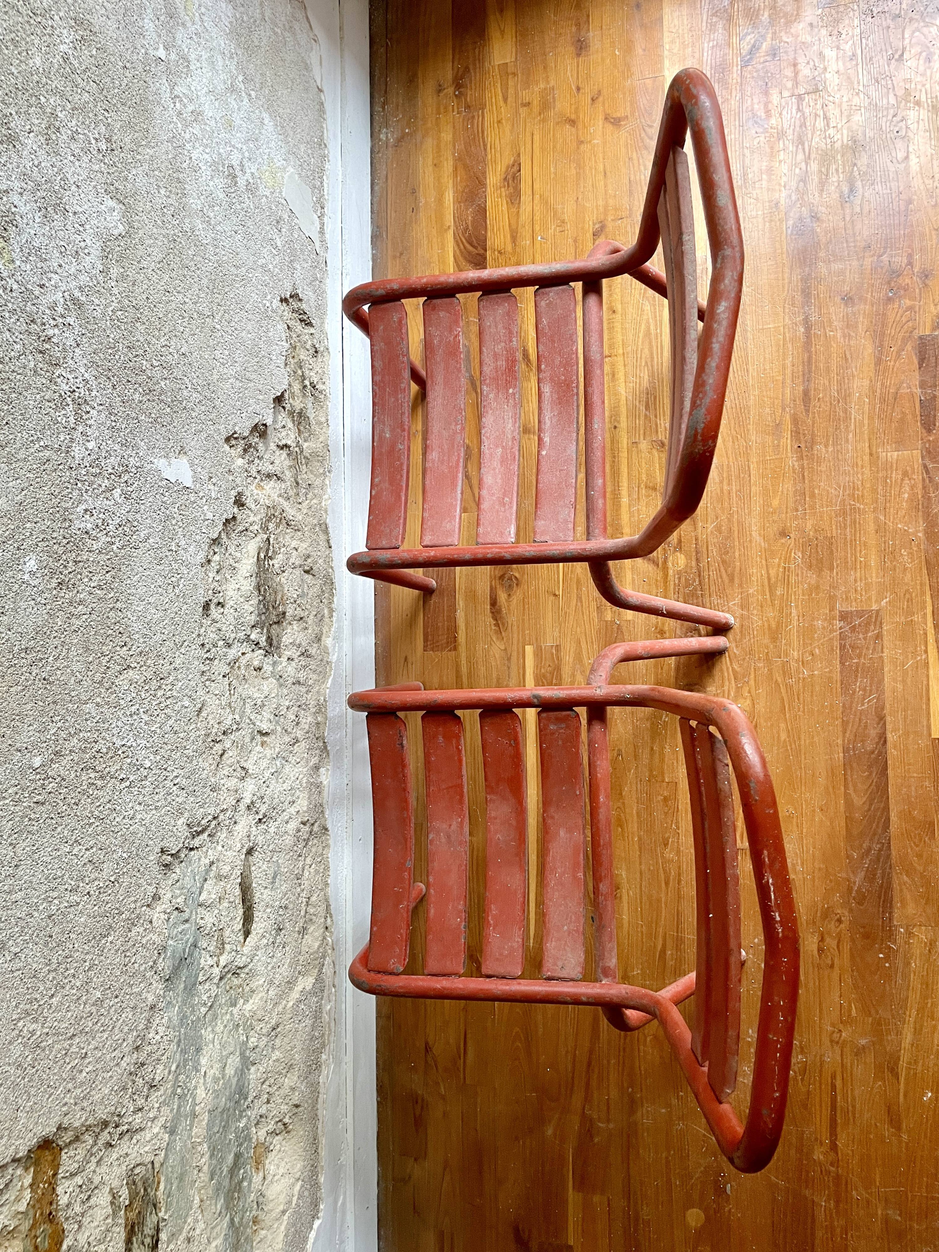 Paire de chaises style Tolix 1950
