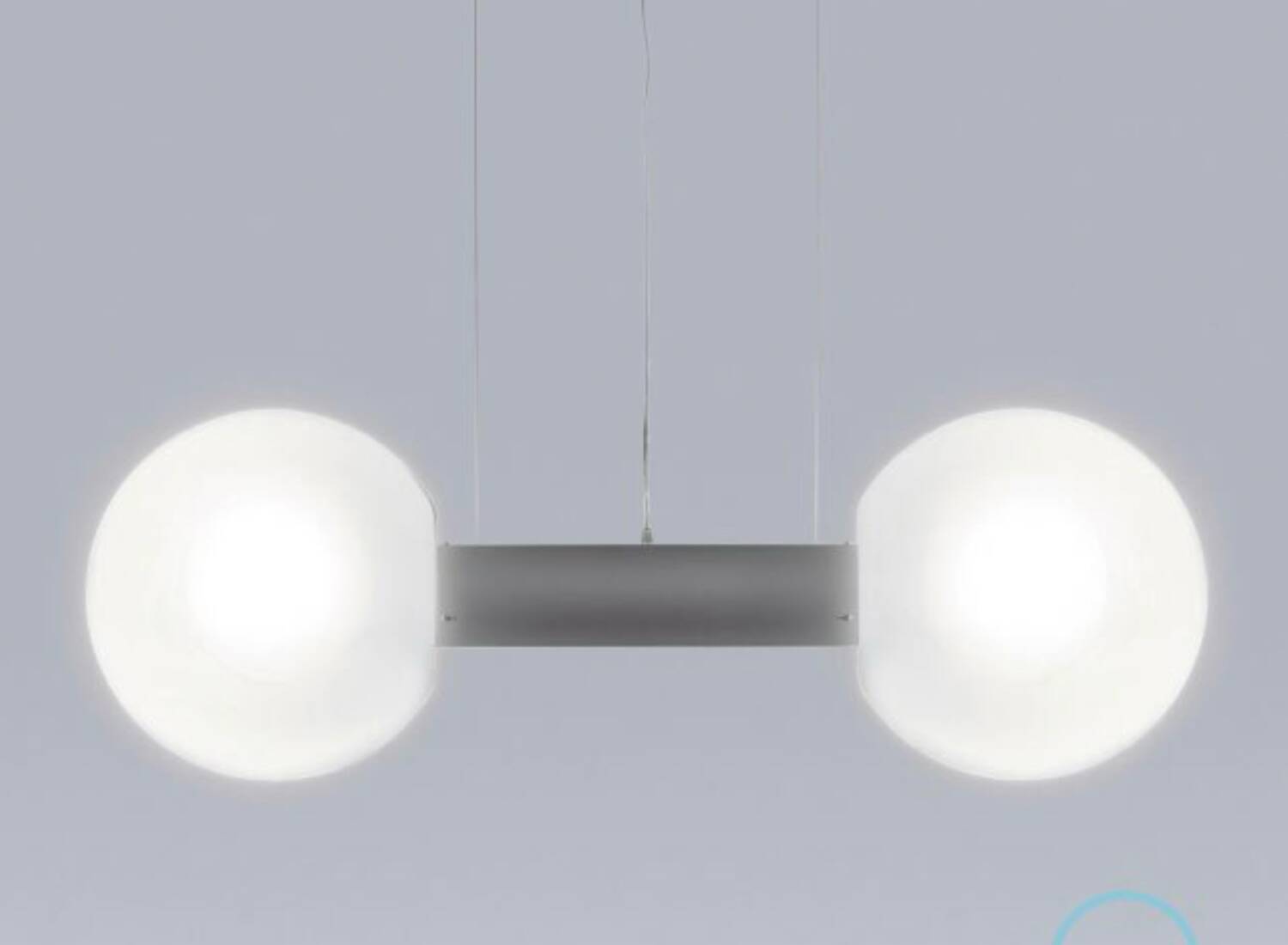 Large contemporary pendant light "Oxygen" by Delta Light