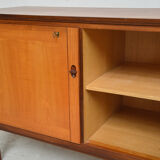 Row 3 doors clear teak, 1960