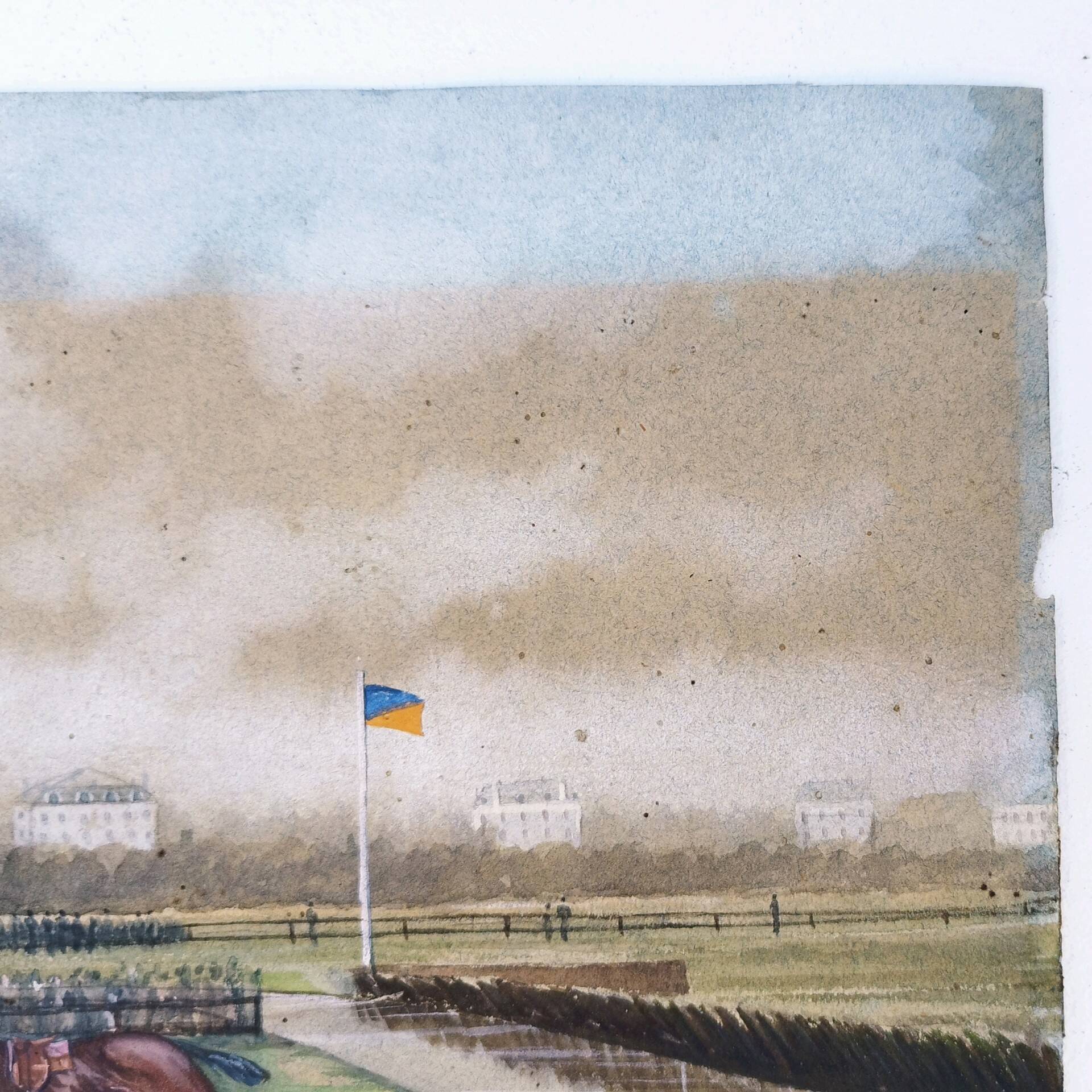 Horse racing gouache painting John Grant