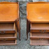 Louis XV style cherry bedside tables