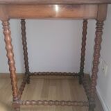 Marquetry table with drawer
