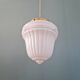 Art Deco suspension in pressed white glass, 1920s-30s.