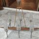 Old modernist chandelier with 6 lights Lunel