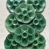 Vintage ceramic oyster plates