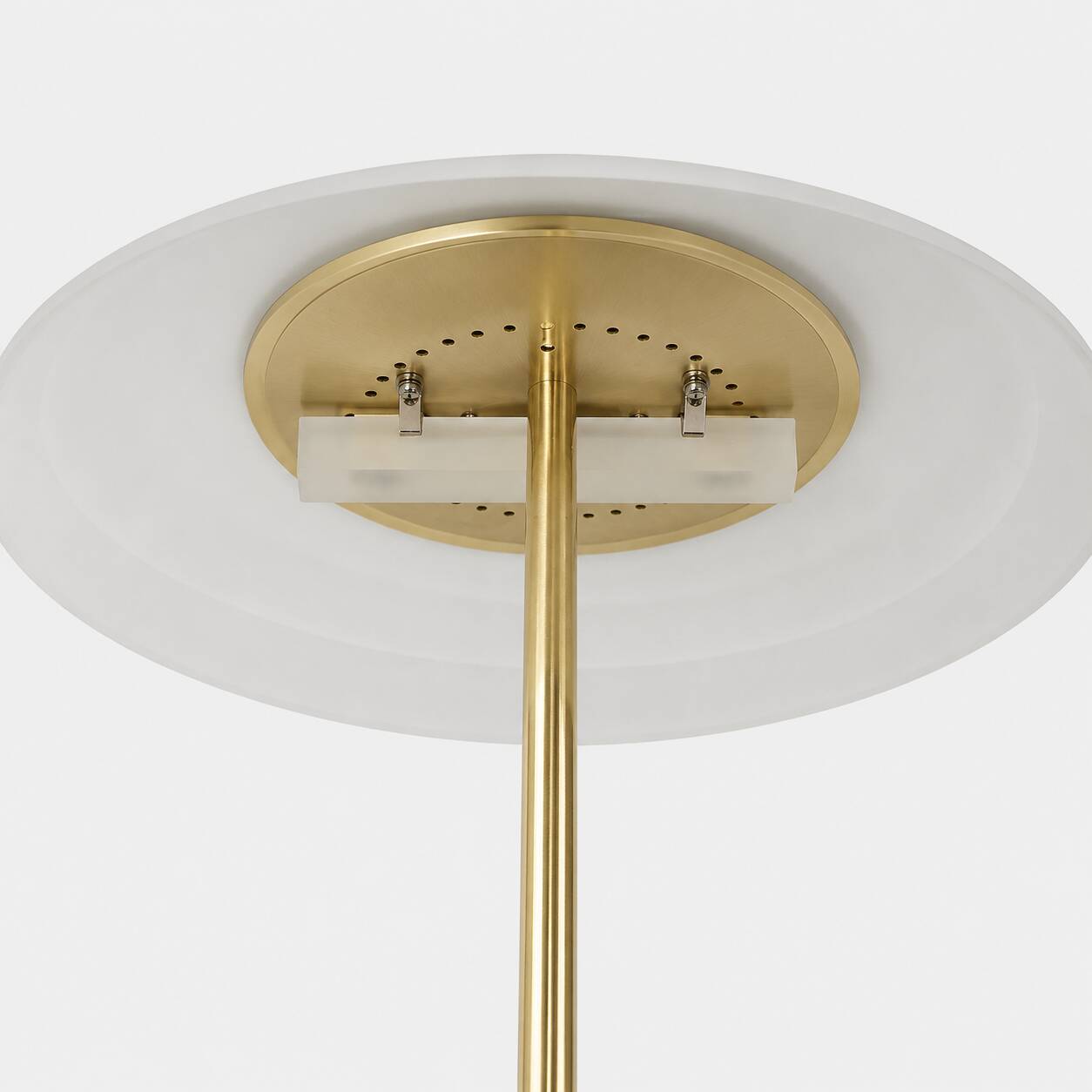 1980s Modern table lamp | Dimmable | Brass and glass