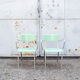 Paire de fauteuils fourmi sarcelle Italie 50s