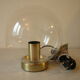 Lamp luminaire globe ball transparent glass base brass deco office living room