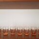Set of small pink glasses