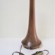 Pied de lampe bois exotique précieux laiton années 60