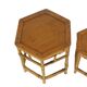 Vintage Set of 3 Bamboo and Rattan Side Tables / Nesting Tables – Boho Styl