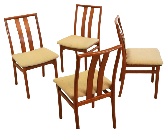 Set of 4 Danish design chairs 'Tuse'