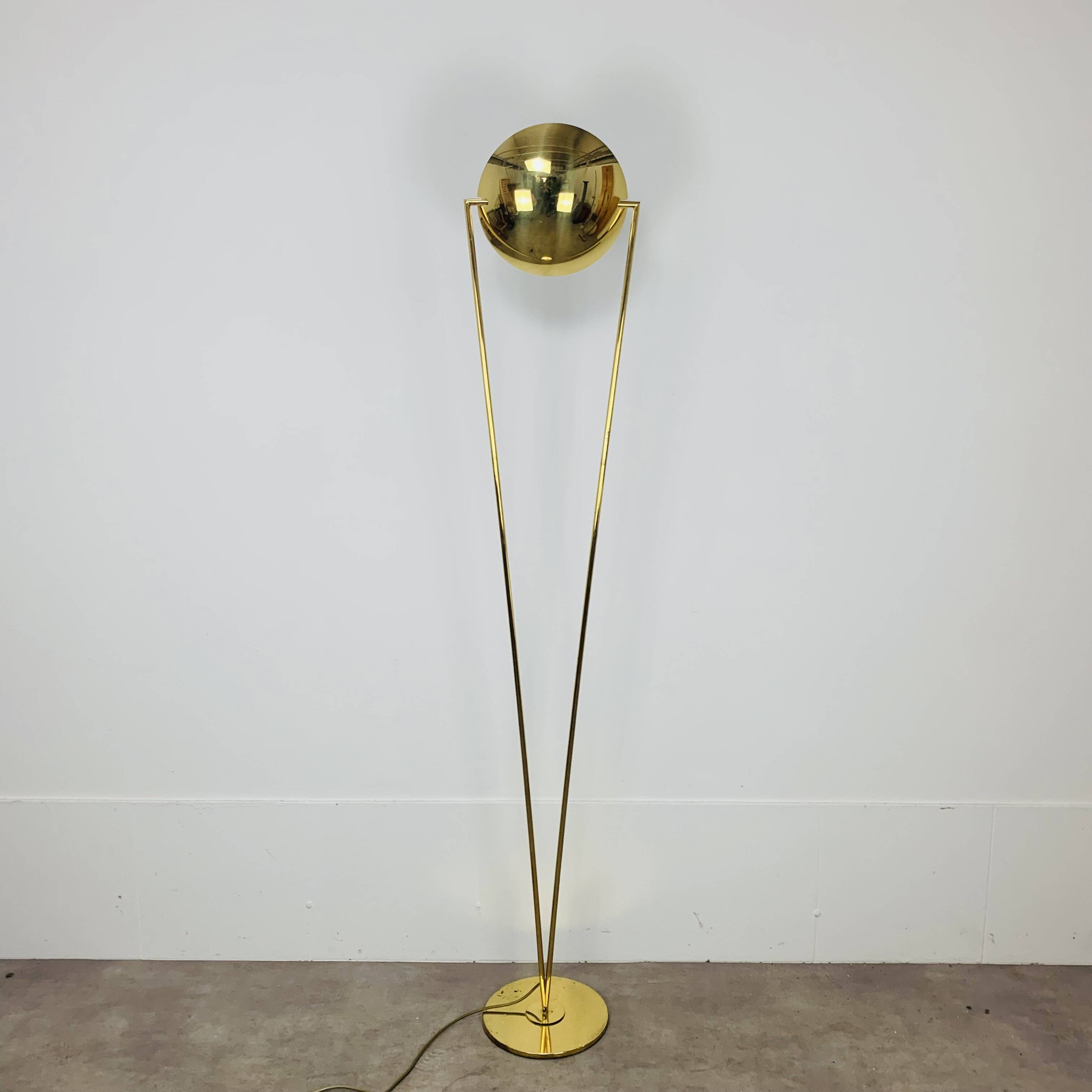 Victory Floor Lamp by Studio Artoff, Gold Brass, 1980s