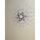 Murano Glass Sputnik Chandelier With Swirling Italian Glass Clear and White
