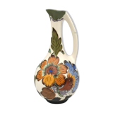 Ancien vase en porcelaine royal gouda hollande décor main signé, 18 cm