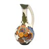 Old porcelain vase royal gouda holland decoration hand signed, 18 cm