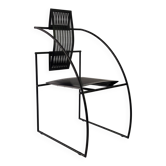 Quinta Chair by Mario Botta for Alias 1985 Black Lacquered Tubular Metal M
