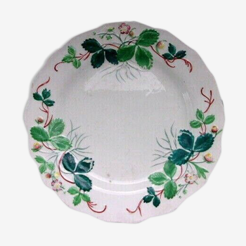 Strawberry splash plate, Creil Montereau, commissioned by George SAND