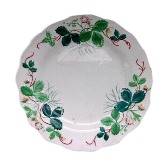 Strawberry splash plate, Creil Montereau, commissioned by George SAND
