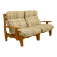 Sofa 2 places convertible into armchairs year 70-80 Solid pine.