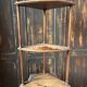 Small 19th-century corner shelf in walnut – beautiful cabinetmaking work.