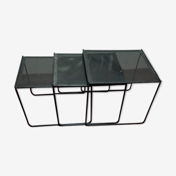 Nesting tables metal indus 80's