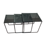 Nesting tables metal indus 80's