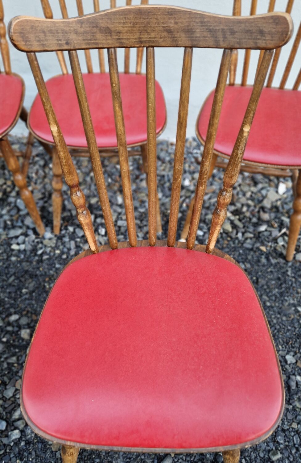 Set of 6 Baumann chairs in turned wood