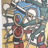 Fernand LÉGER (after) Circus scene. c. 1980. Framed photogravure
