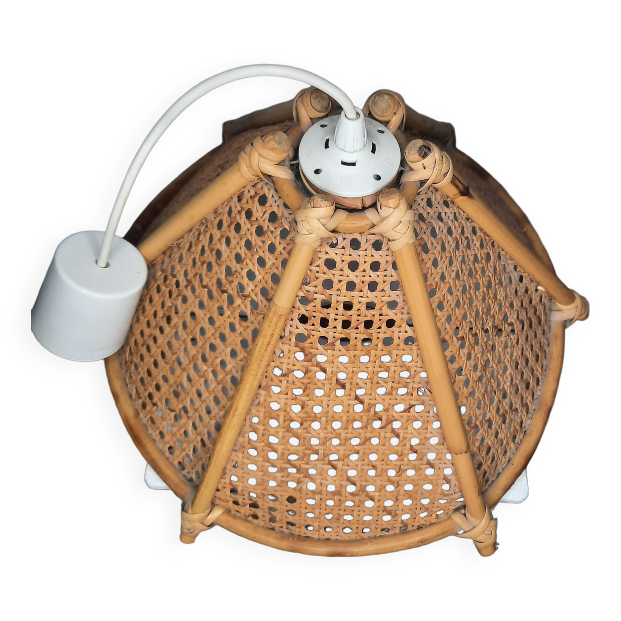 Vintage bamboo pendant lamp