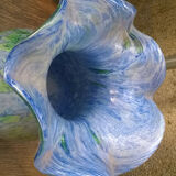 Multicolored vintage vase glass