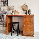Art Deco desk mahogany plating blond