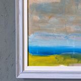 Contemporary "Summer Abstraction" Abstract Seascape by British Artist Ian Mood, Framed Oil Painting