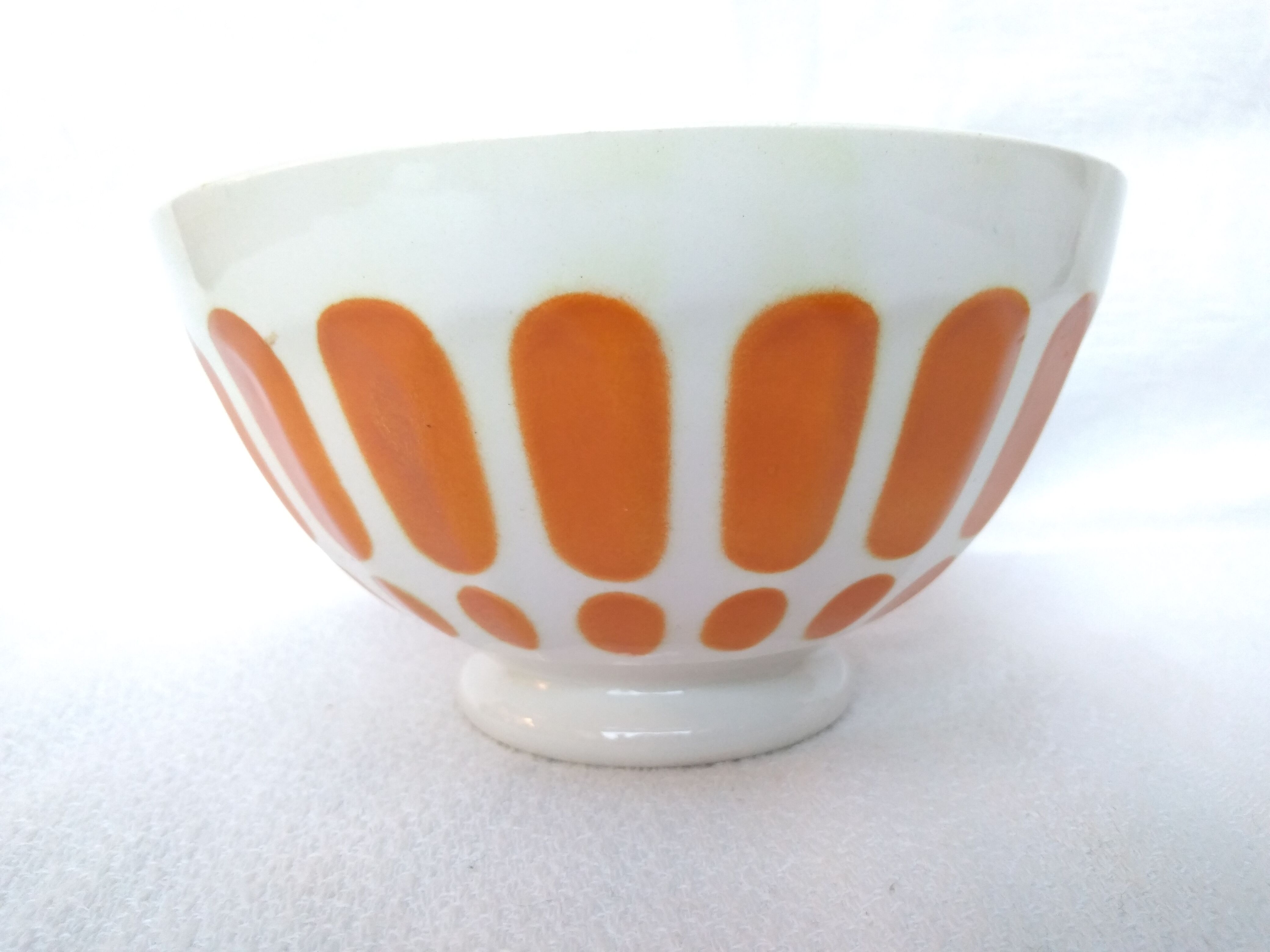 Bol Sarreguemines vintage 70 orange