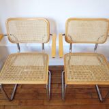 Pair of cesca B64 armchairs by Marcel Breuer