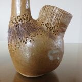 2 ceramic zoomorphic vases, signed 50s