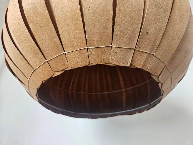 Midcentury Veneer Pendant in style of Hans-Agne Jakobsson, Denmark, 1960s