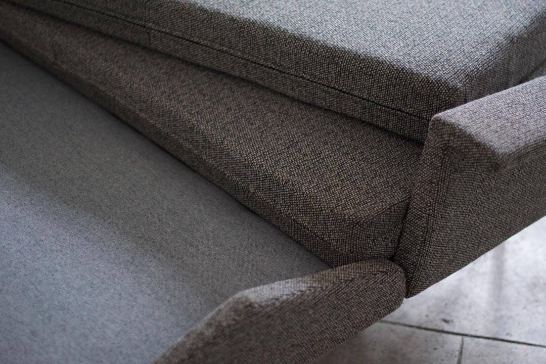 Convertible fabric sofa by Jean René Caillette edition Steiner 1961