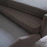 Convertible fabric sofa by Jean René Caillette edition Steiner 1961