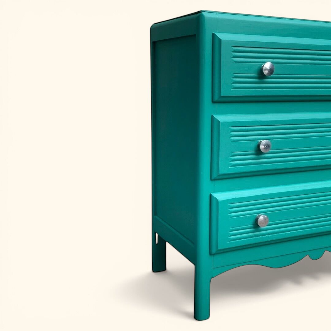 Commode art déco vert émeraude