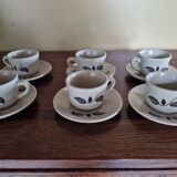 "Sologne" coffee service, glazed stoneware, St Amand earthenware