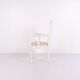 A pair of armchairs – neo rococo style – white painted with decorative details – 1920s