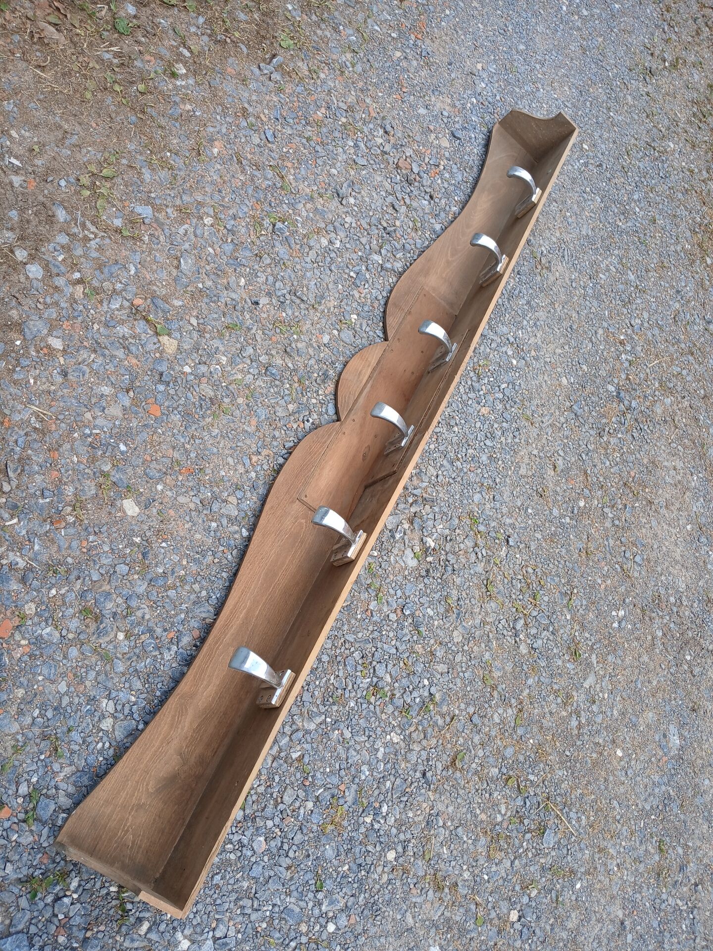 Large antique wall coat rack