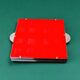 Space age floral red ceramic trivet, Spain, 1970s